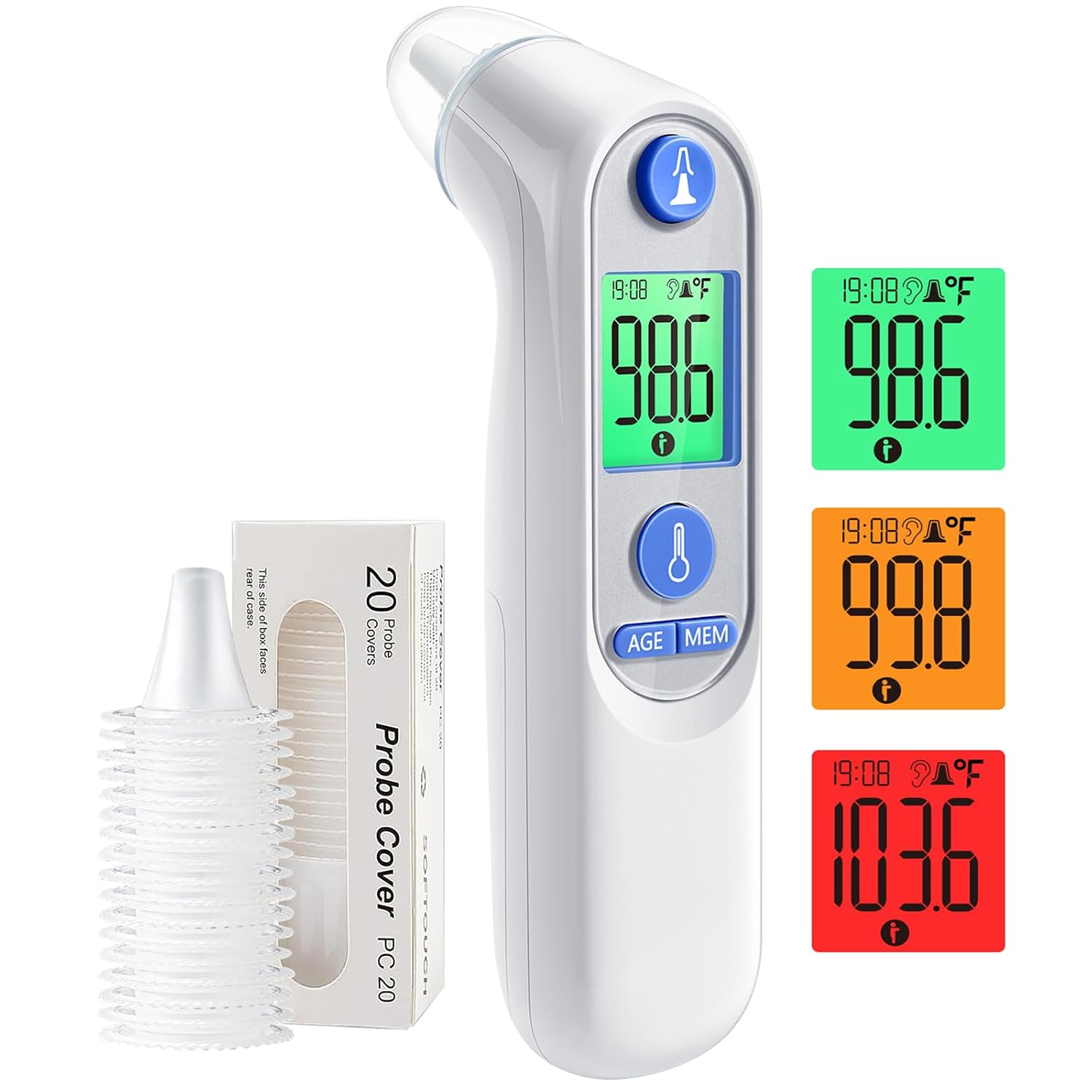 Thumbnail 6 de Viproud Thermomètre frontal 35 enregistrements 🌡