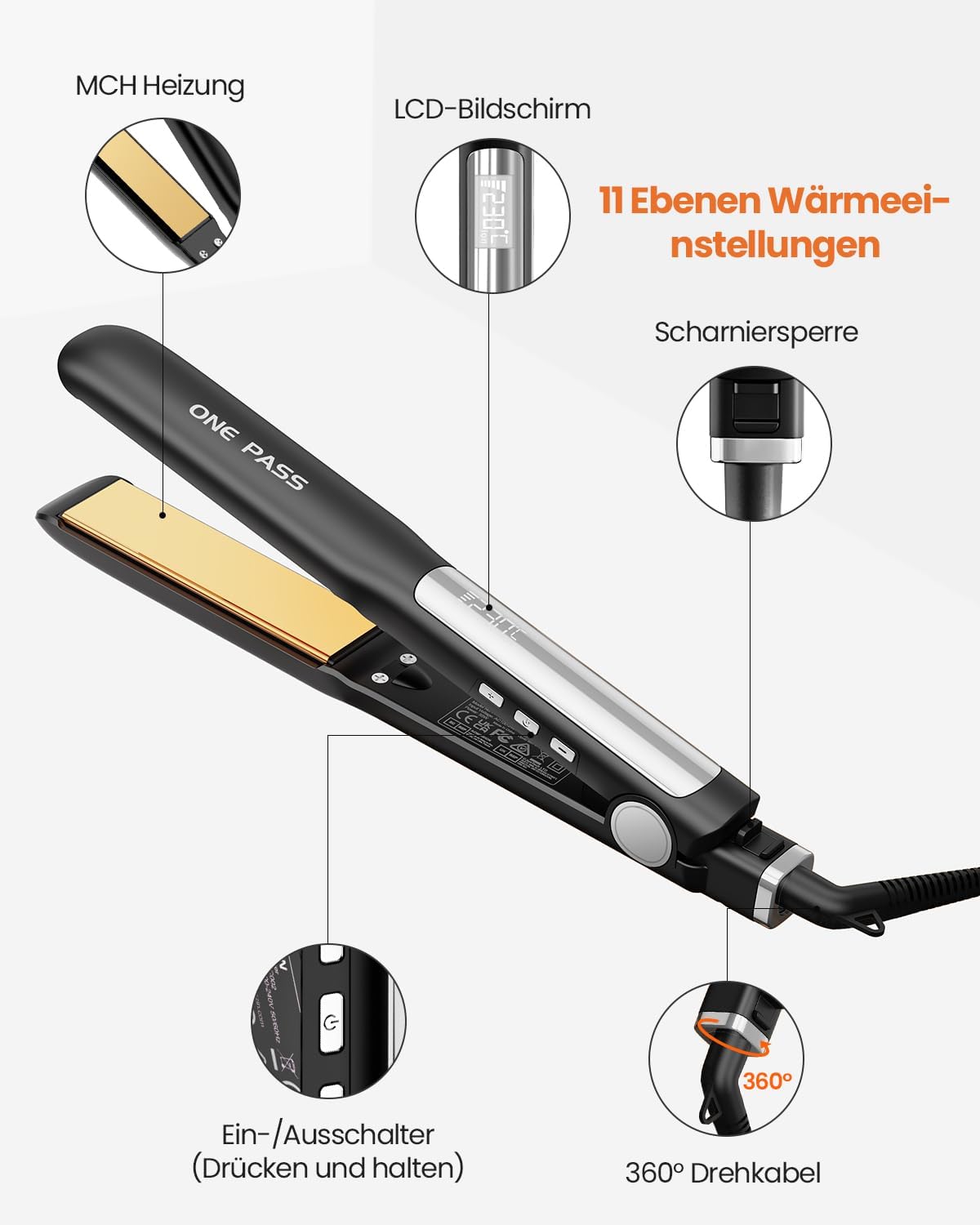 Thumbnail 6 de Faszin Haarglätter Titan 30×110 mm 💇♀