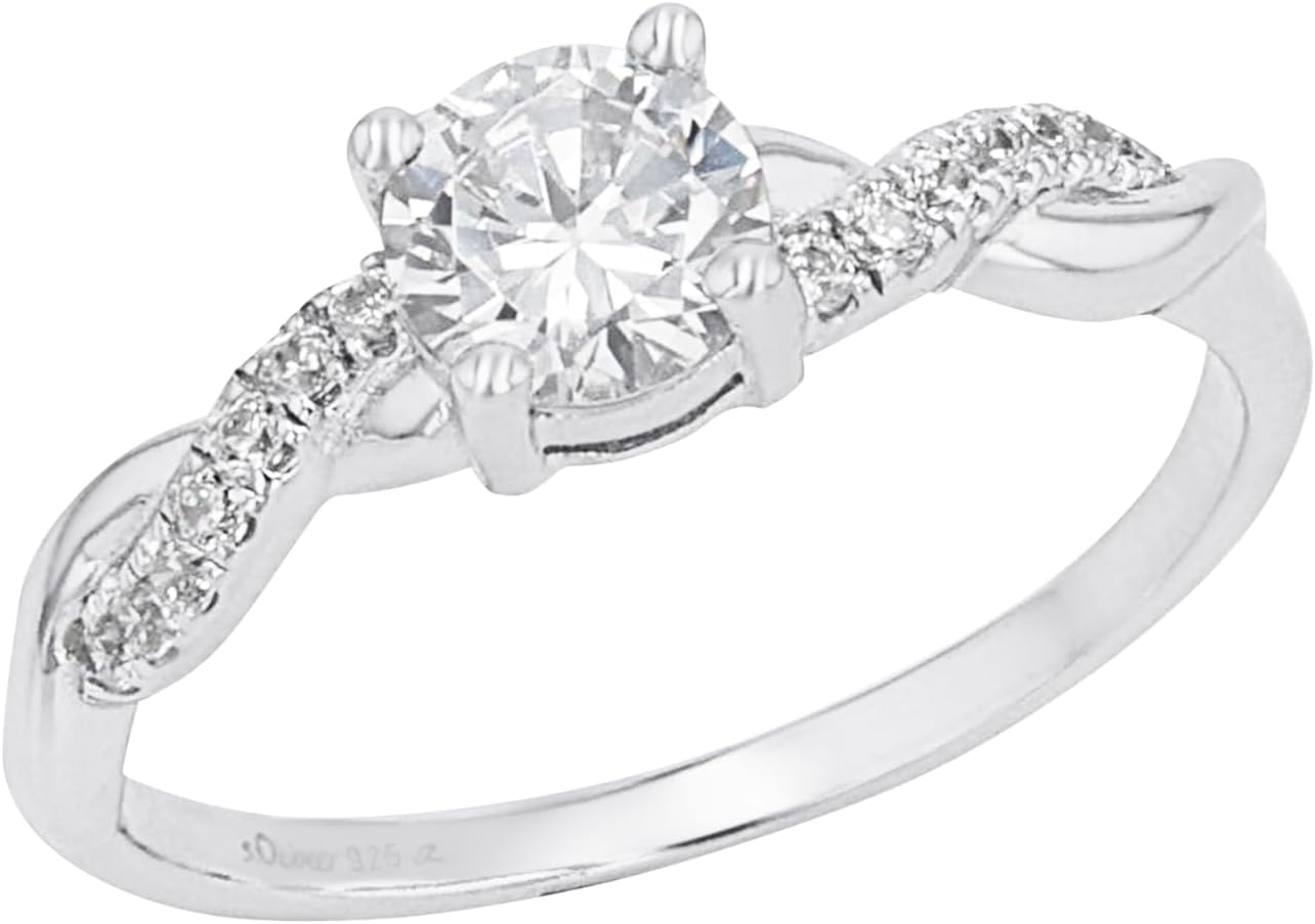 Detalle 1 de s.Oliver Damenring aus Sterling Silber 925 mit Zirkonia – Geschenkbox, Größe 50 (Ø 15,92 mm)