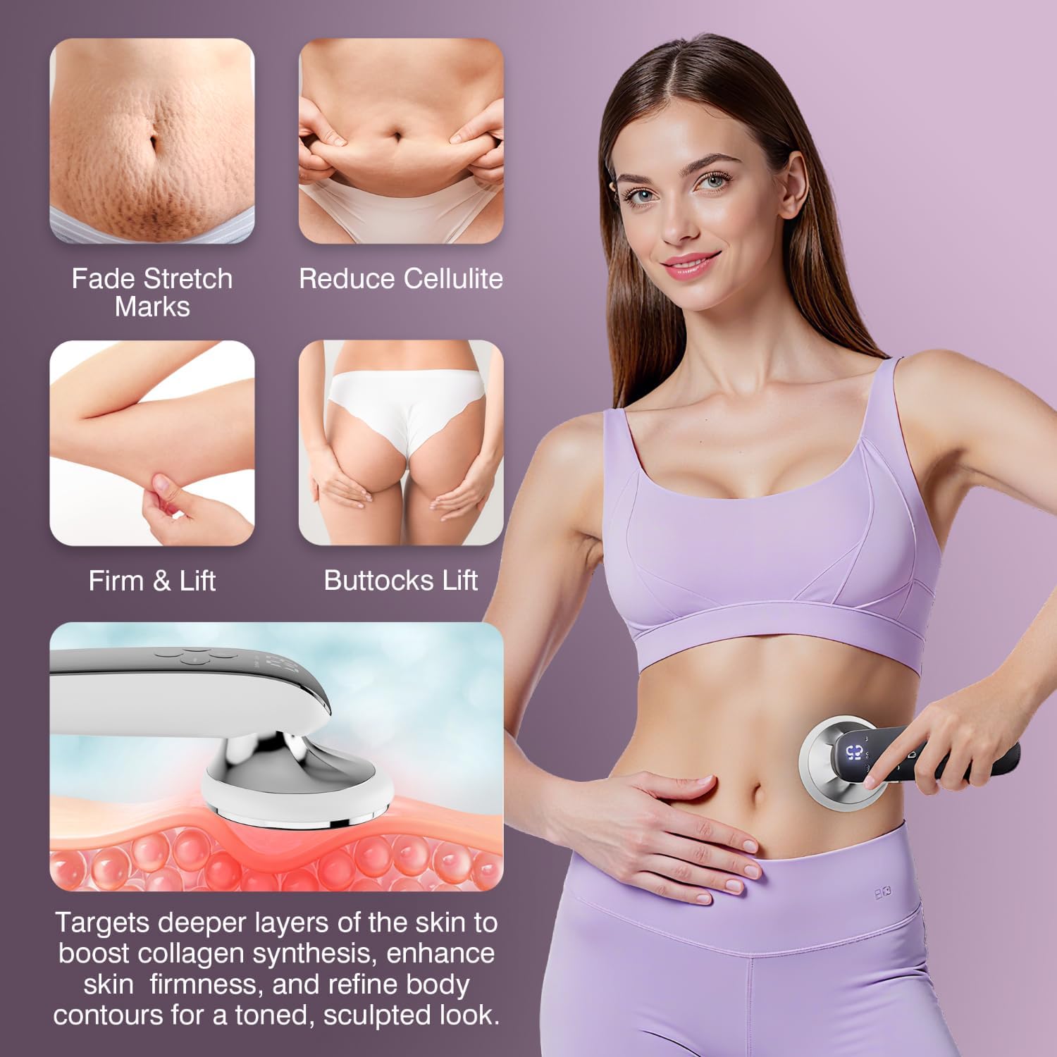 Thumbnail 3 de Cellulite Massager Tool: 4-in-1 Body Sculpting Machine (White)