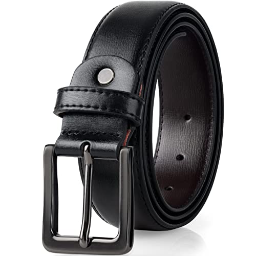 Maikun Black Leather Belt for Men – Reliable Everyday Belt for Jeans and Dresses