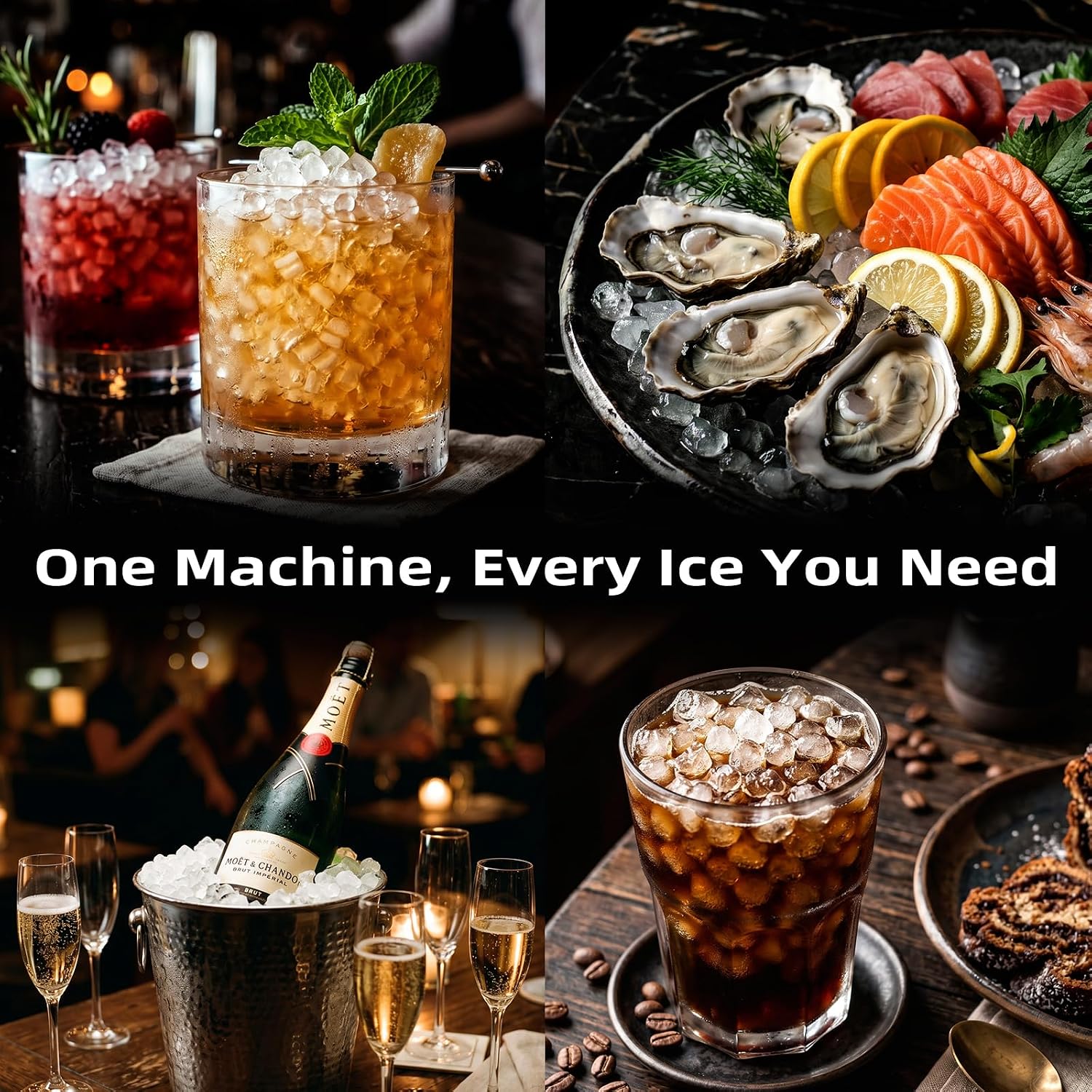 Detalle de Antarctic Star HZB-15NG/S Nugget Ice Maker, 35 lb Daily Production