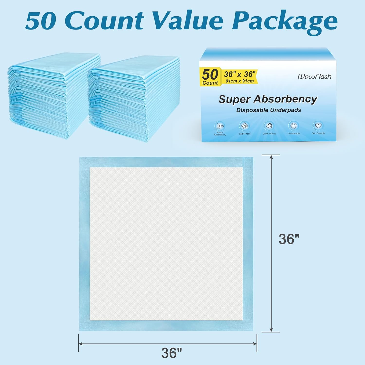 Thumbnail 6 de Disposable Puppy Pad 36 x 36 in, 50-Pack