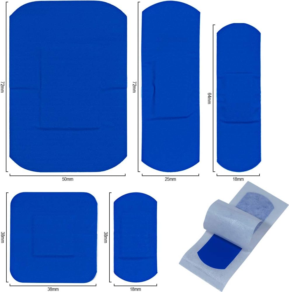 Detalle de HypaPlast Blue Catering Chef's Plasters Assorted Pack – 100 Plasters