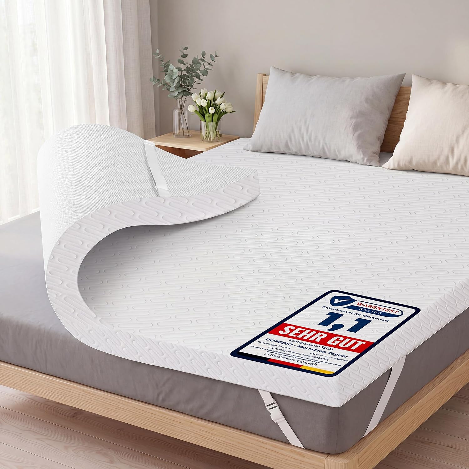 Detalle de DOPEDIO Memory Foam Topper 7,5 cm 180x200
