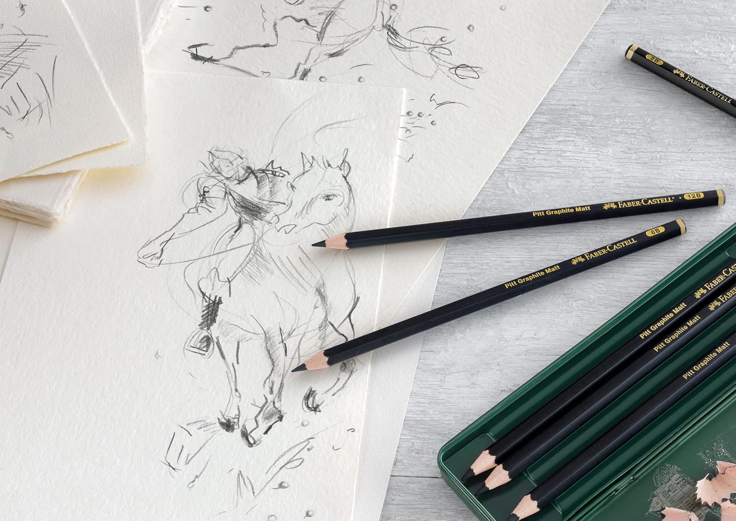 Thumbnail 6 de Faber-Castell Art & Graphic Pitt Graphite Matt Pencil Tin of 6