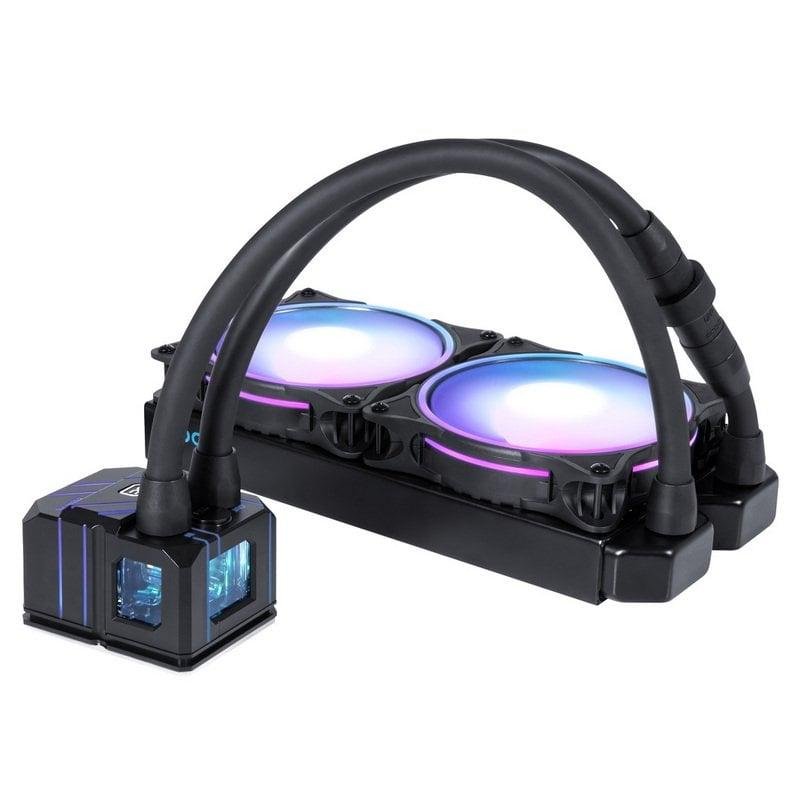 Detalle de Alphacool Eisbaer Pro Aurora 240 ARGB: kit de refrigeración líquida de 240 mm