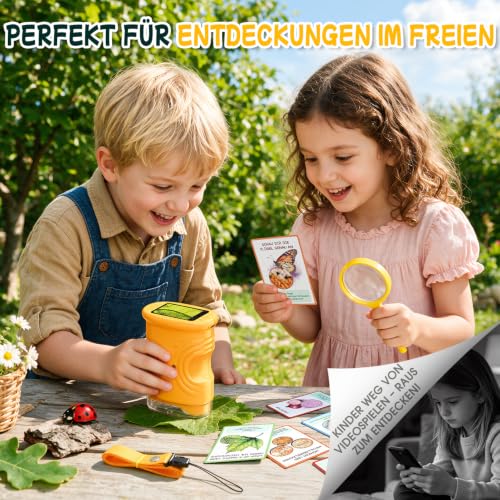 Thumbnail 5 de GeschenPark Digitales Mikroskop für Kinder – 1000x Vergrößerung, 2" HD Display, 20+ Entdeckerkarten