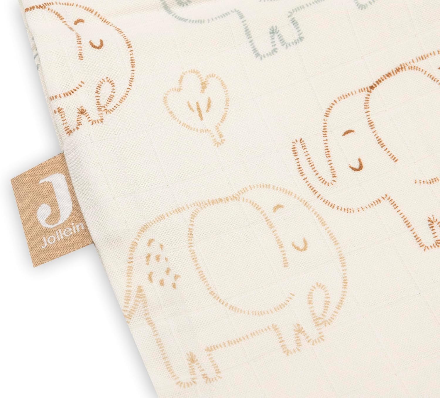 Detalle de Jollein Elephant Tales 90 cm Cotton Muslin Summer Sleeping Bag, 0.5 TOG