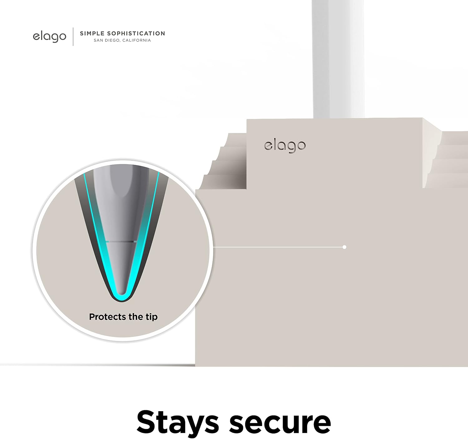 Thumbnail 3 de elago Supporto Matita “Casa” in silicone per Apple Pencil Pro, 2ª/1ª gen e Apple Pencil USB‑C (Pietra)