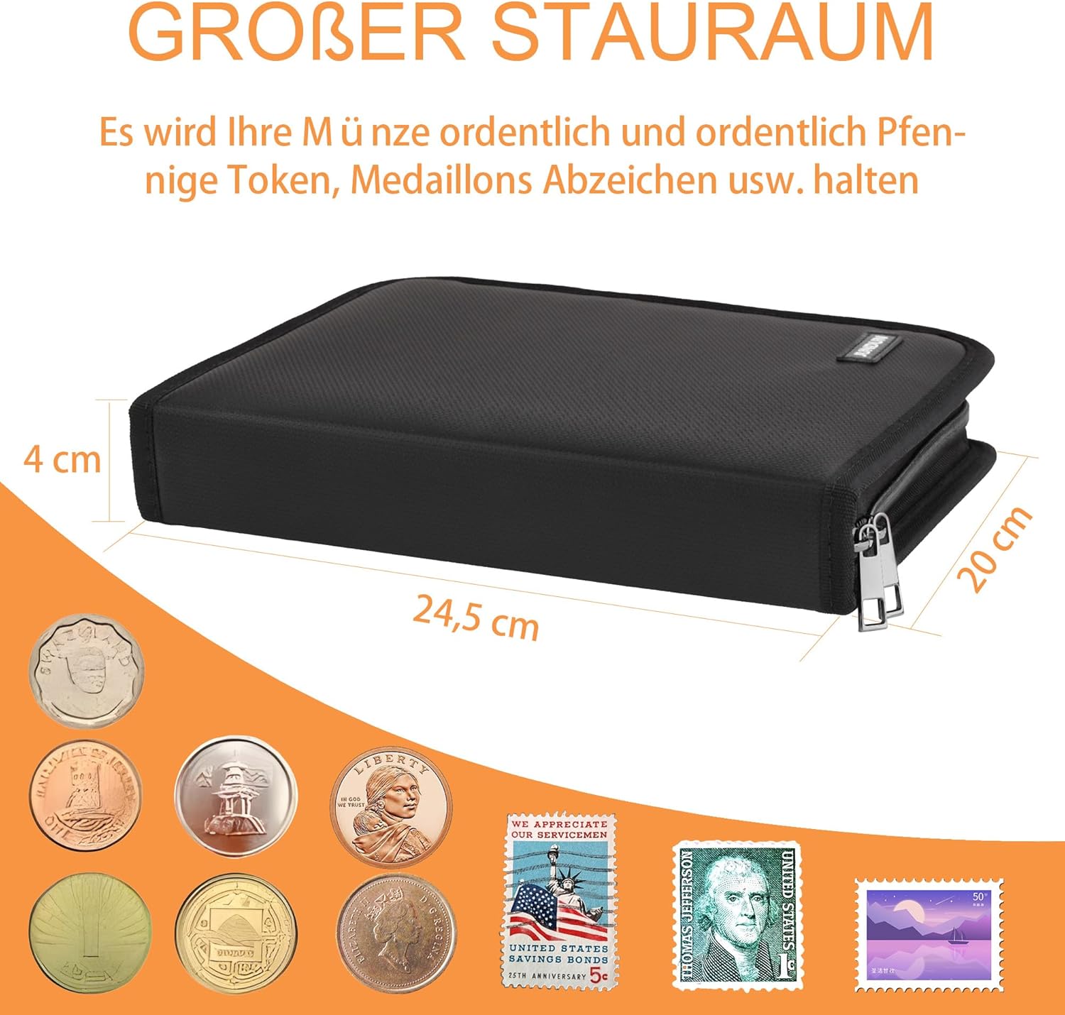 Thumbnail 4 de JUNDUN Feuerfestes Münzsammelalbum 260 Taschen