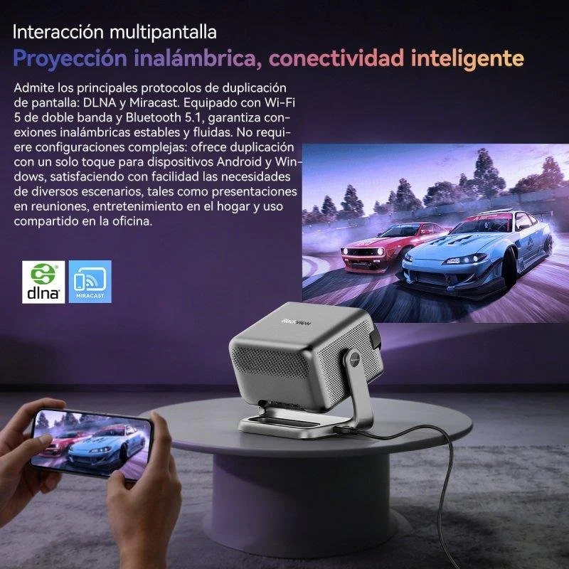 Detalle de Proyector Blackview PV1000 Max: cine en casa portátil con HDR10 y VIDAA OS