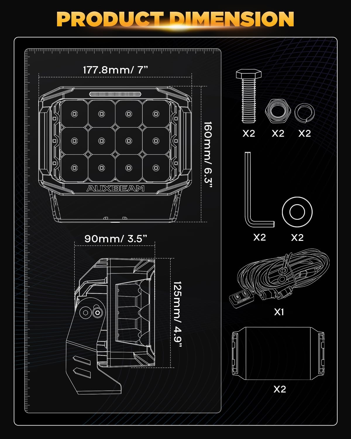 Thumbnail 5 de Auxbeam V-MAX 7 Inch LED Light Pod 270° Offroad