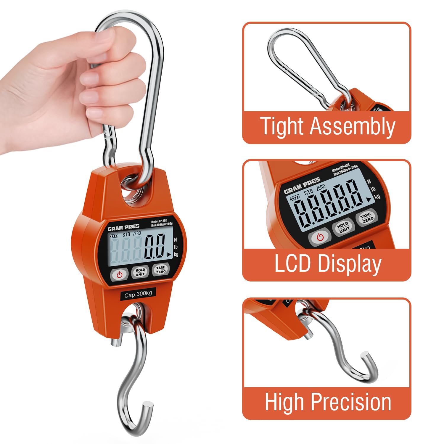 Detalle de GRAM PRES Digital Hanging Scale 300kg