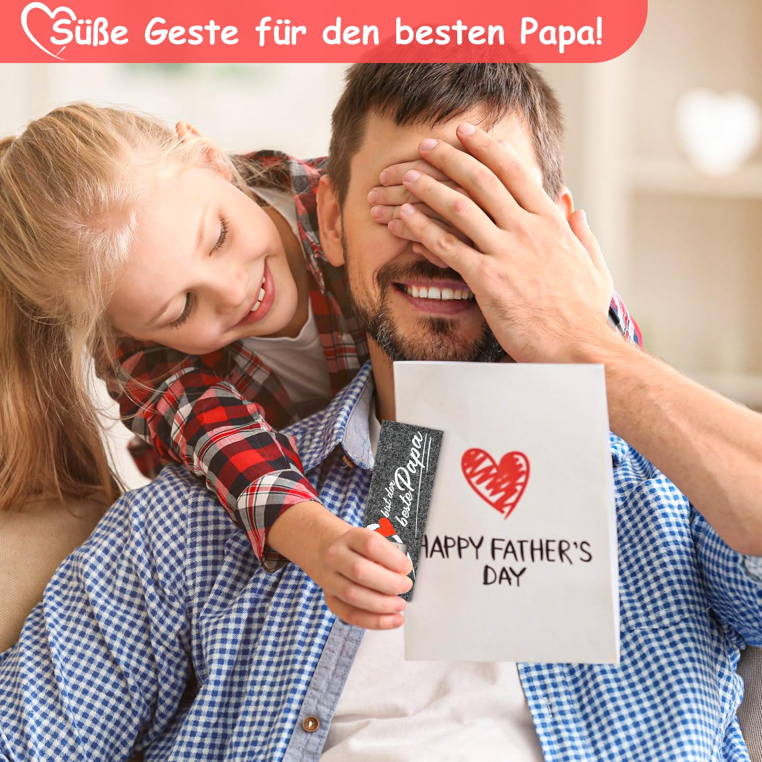 Thumbnail 1 de 10x Filzhüllen für Duplo – „Du bist der beste Papa“ mit Herz – Geschenkverpackung für Vatertag, Geburtstag & kleine Aufmerksamkeit