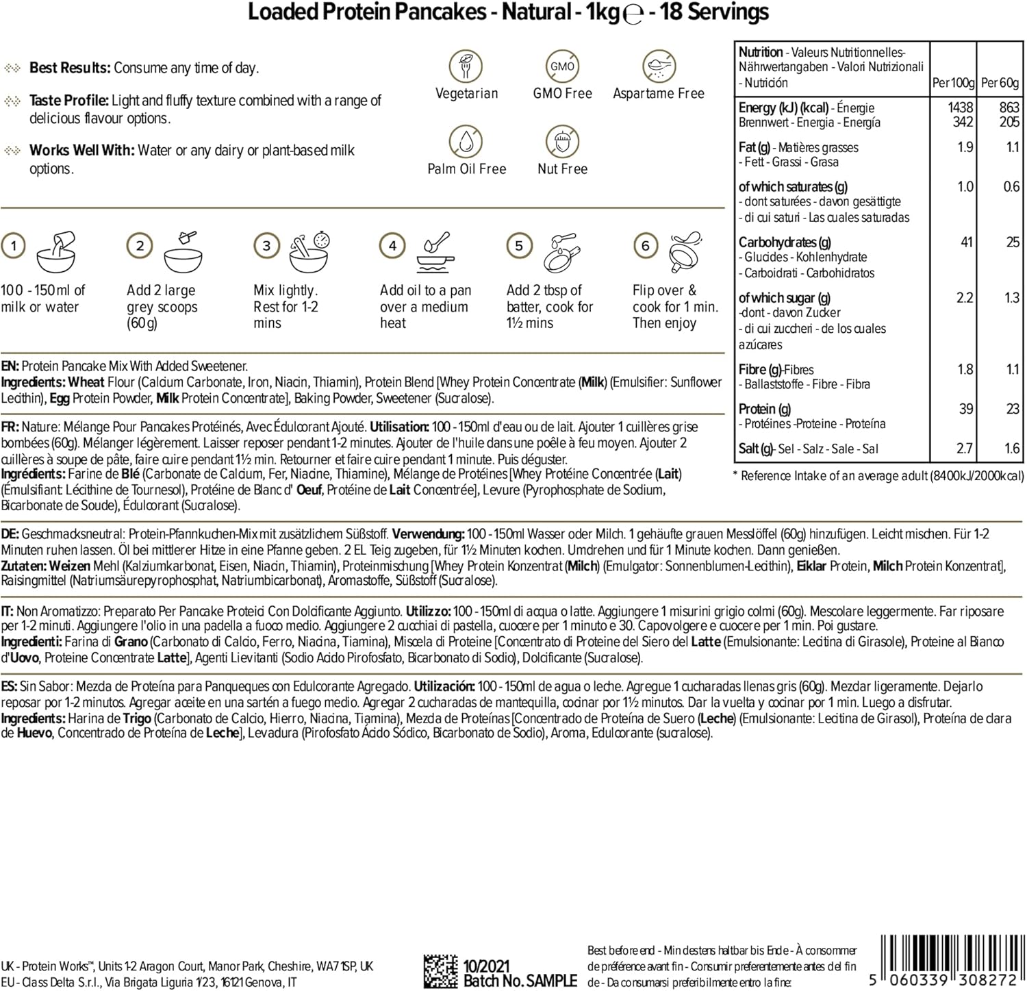 Thumbnail 5 de The Protein Works Loaded Tortitas Proteicas 🍽️ 1kg Alto en Proteínas