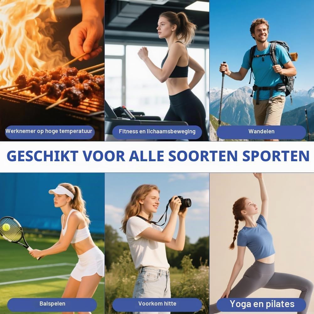 Thumbnail 6 de AUYAO fitnesshanddoek 40 x 90 cm met antislipzijde en ritsvak
