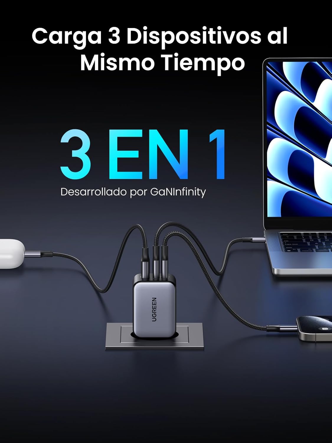 Thumbnail 2 de UGREEN Nexode X Cargador 65W USB C GAN ⚡ Rápido y Compatible