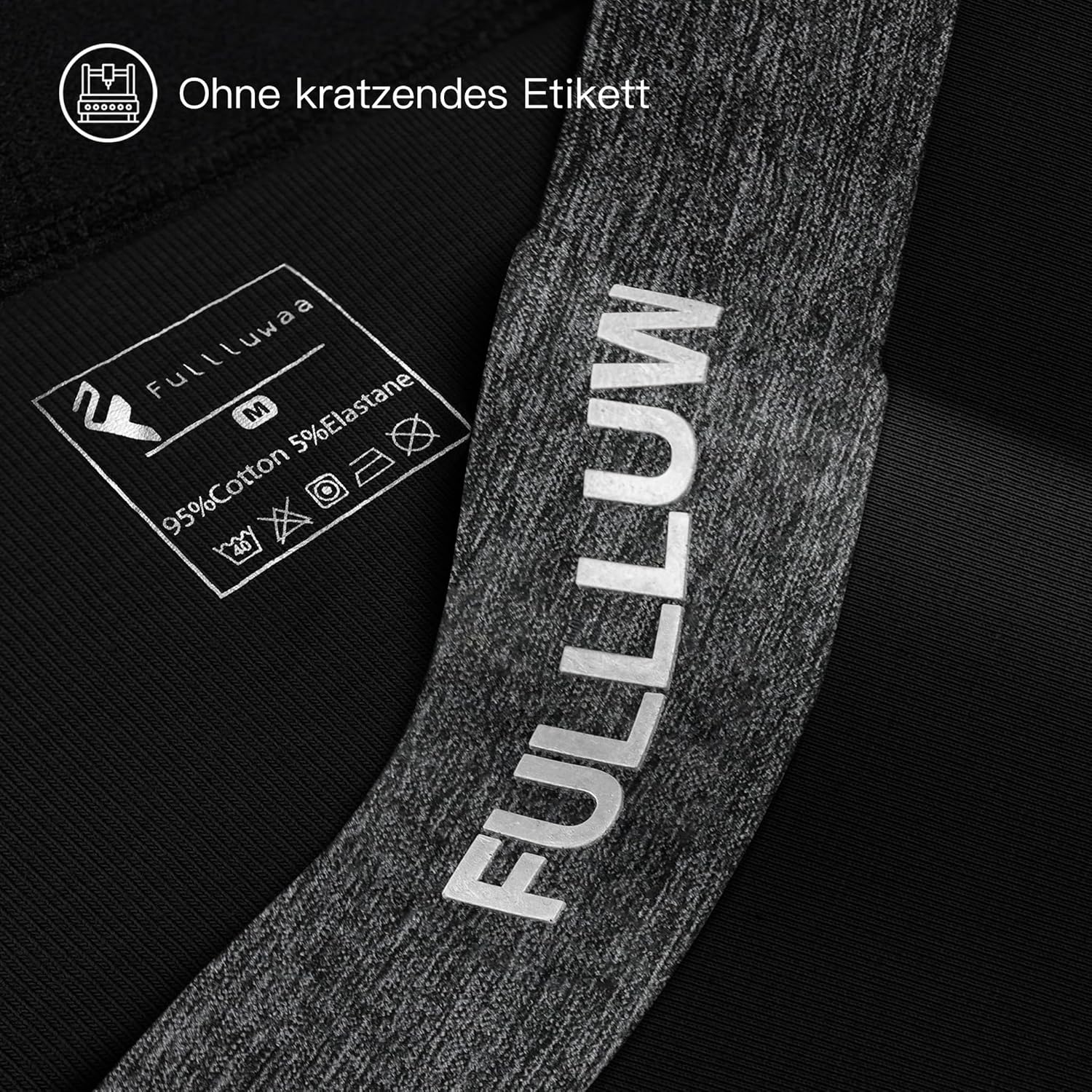 Detalle de Fullluwaa Herren-Boxershorts im 10er Pack aus Baumwolle – weich, atmungsaktiv, ohne kratzendes Etikett