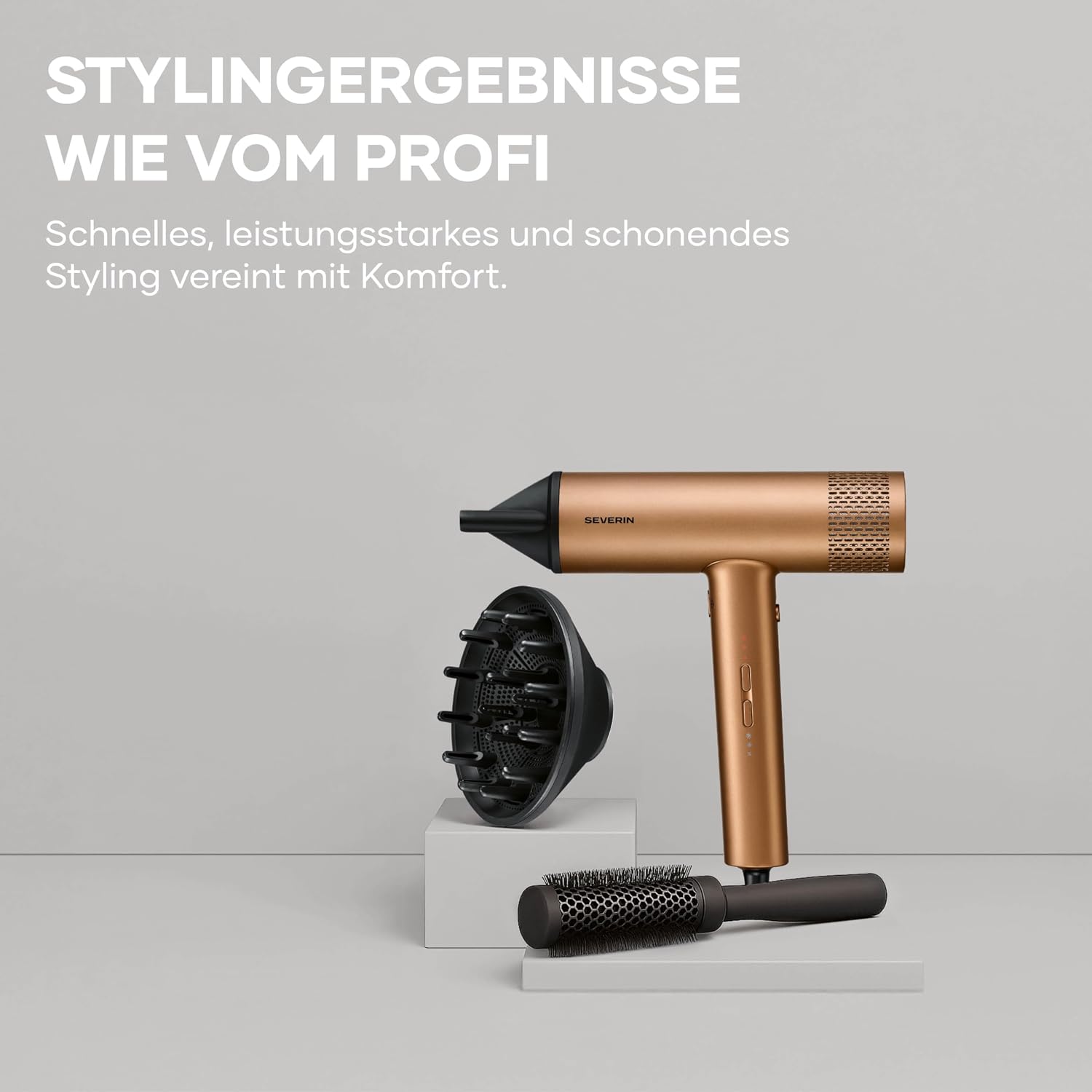 Detalle de SEVERIN S-Style Speed Pro Haartrockner copper HT 0172 – Leistung trifft Styling in eigenen vier Wänden