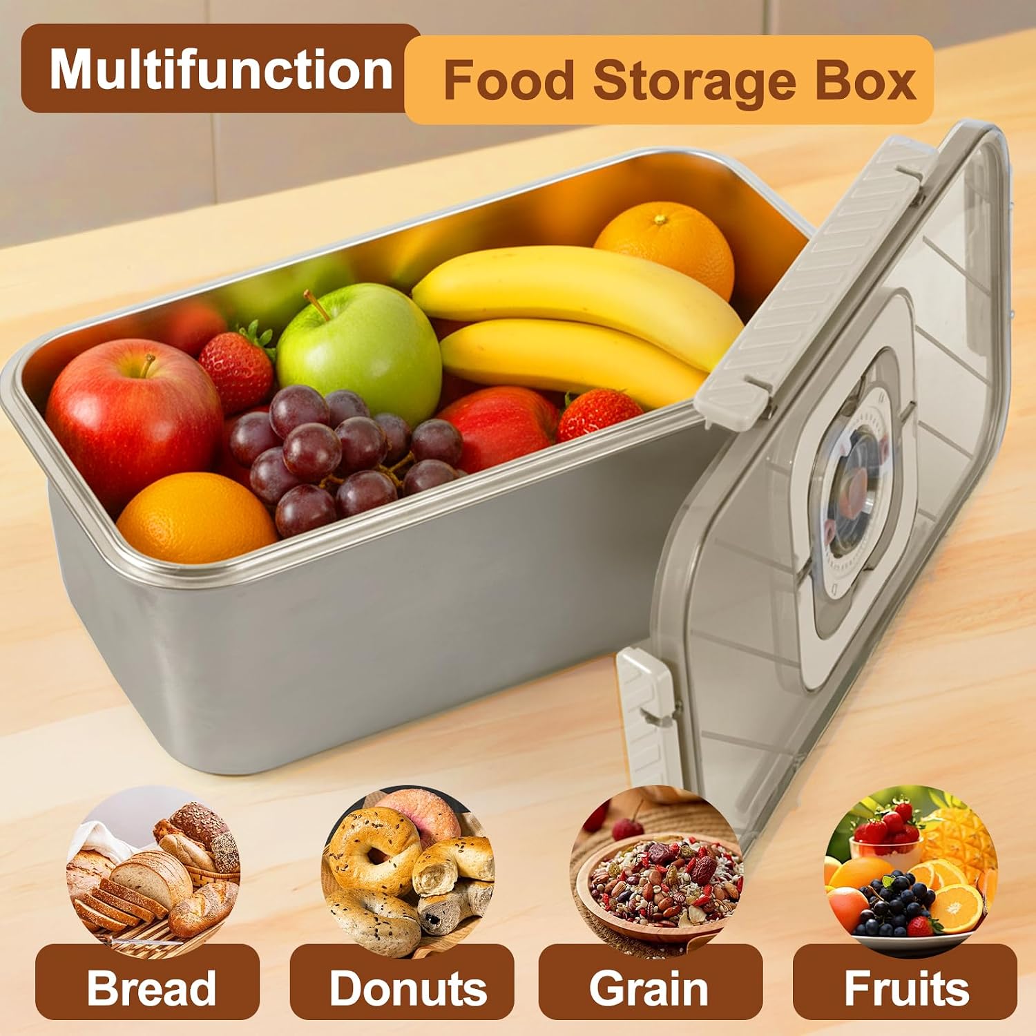 Thumbnail 6 de Gifhomfix Stainless Steel Bread Box