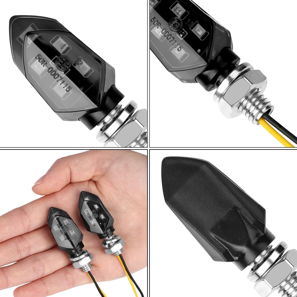 Detalle de LOPHE Indicatore Moto 4Pcs Indicatori di Direzione LED 12V Impermeabili IP65