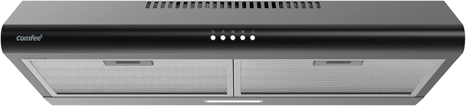 Detalle de COMFEE' CVU30W4ABB 30-Inch Under-Cabinet Range Hood, Convertible, 3-Speed