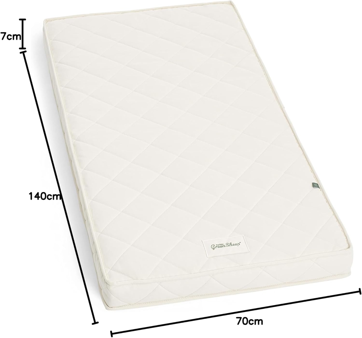 Thumbnail 2 de The Little Green Sheep Twist Cot Bed Mattress: 70 x 140 cm, a two‑sided natural option for babies and toddlers