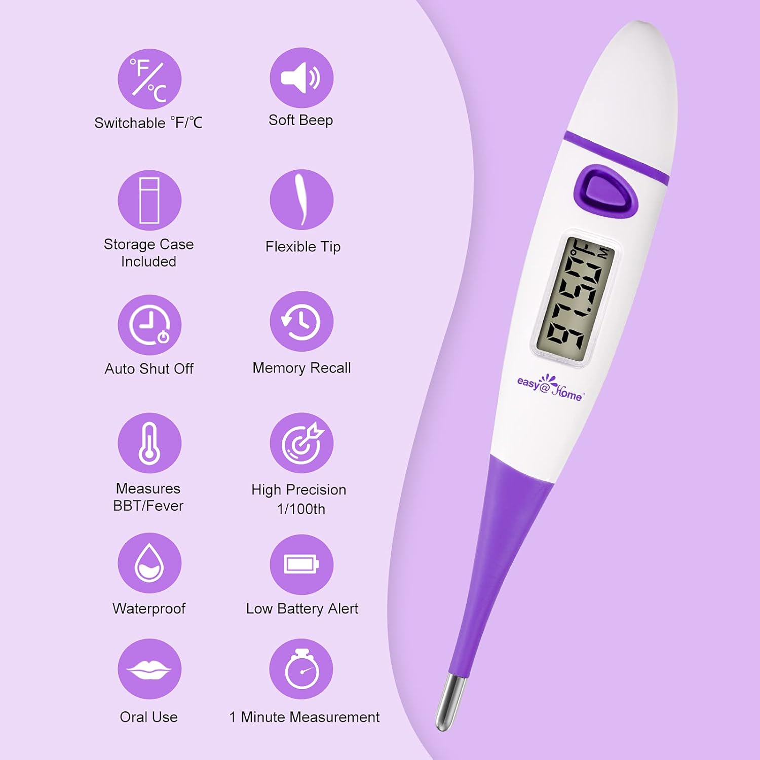 Detalle 2 de Easy@Home DMT-3018 basal thermometer 0.01°C accuracy 🌡