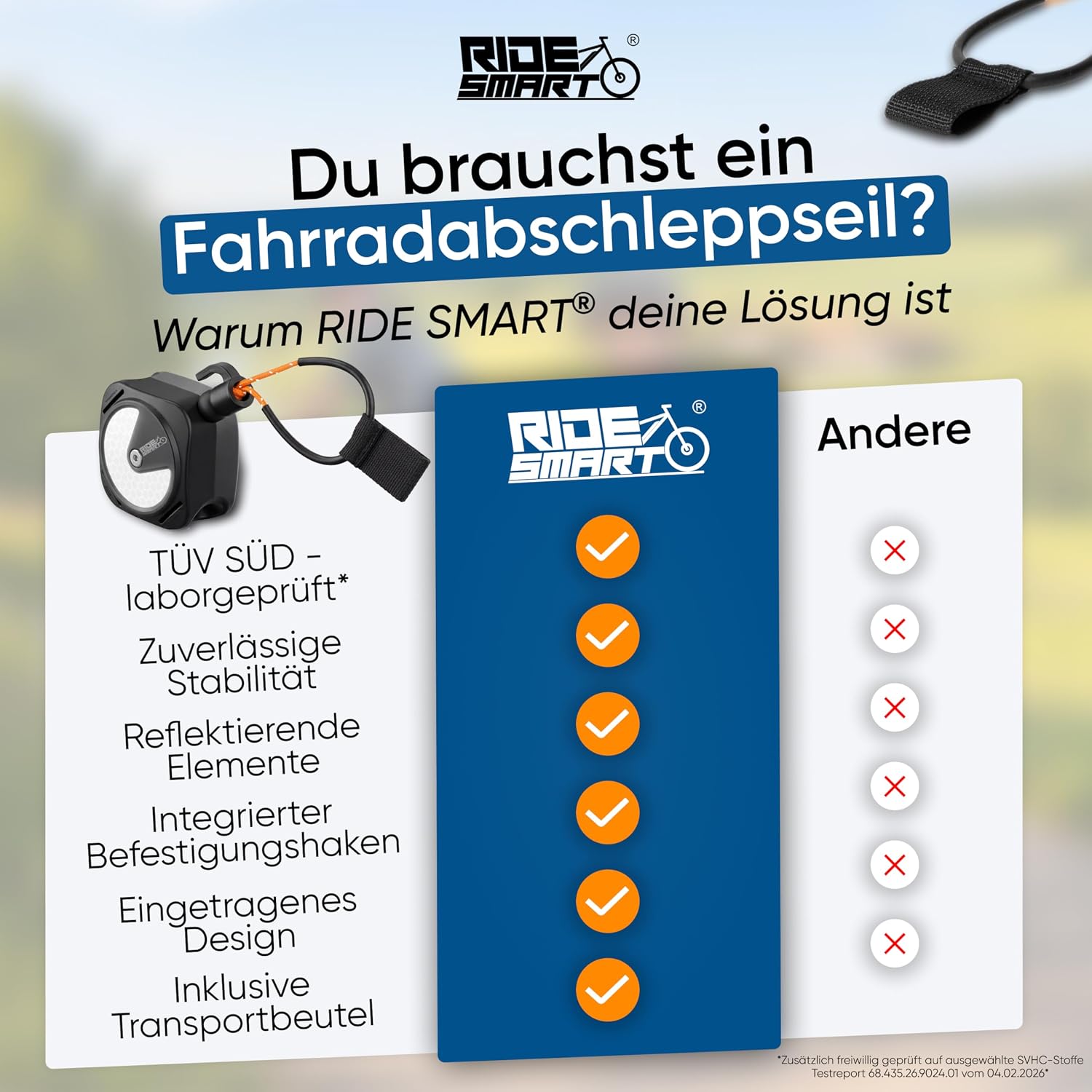 Thumbnail 6 de Abschleppseil Fahrrad Kinder – Sicheres Zugseil mit Reflektor für Familienabenteuer