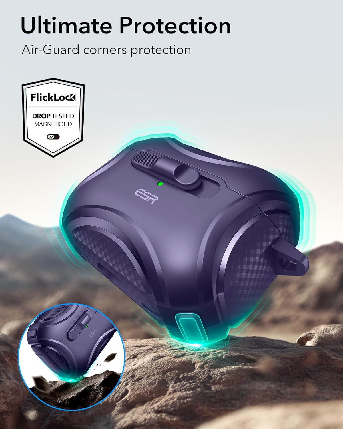Thumbnail 6 de ESR AirPods Pro 2 Case MagSafe, Drop-Proof