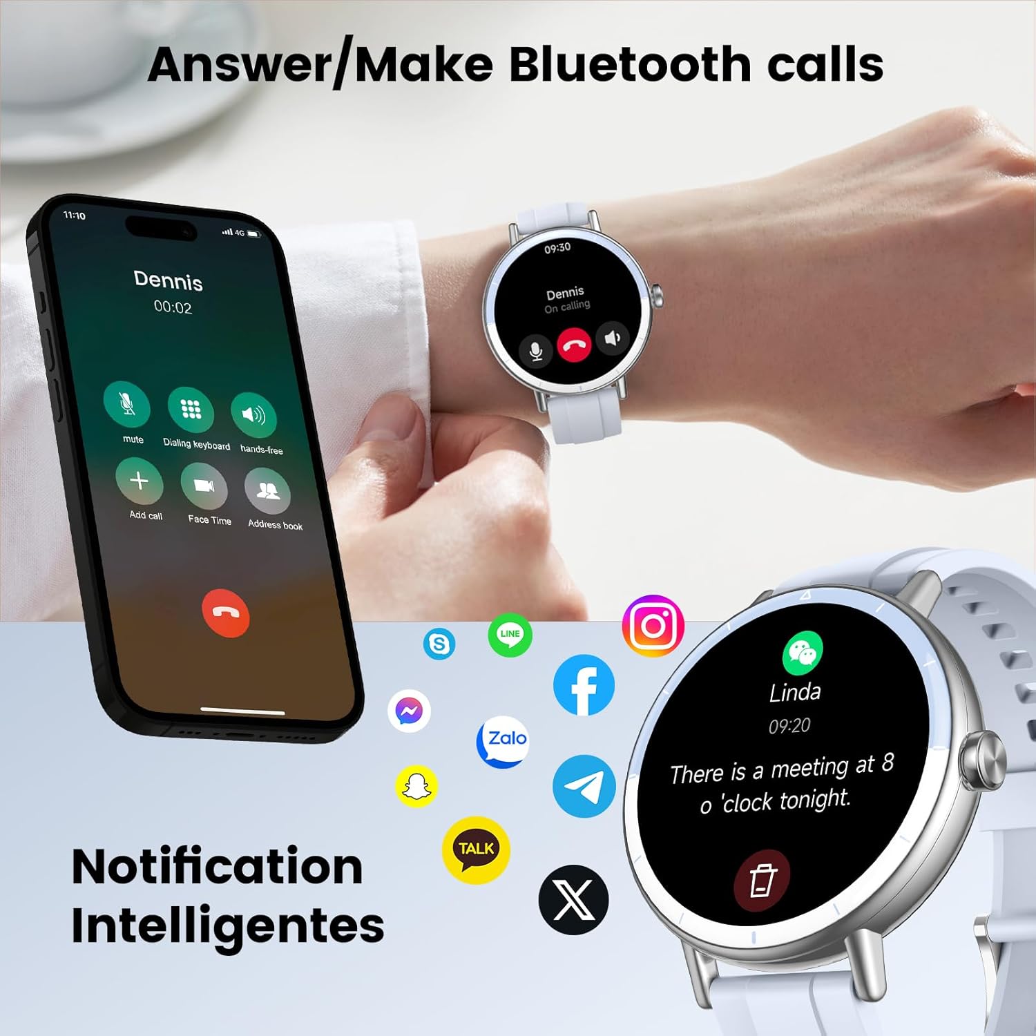 Thumbnail 3 de Cillso DR05 Smart Watch for Women – 1.27" HD Screen, Bluetooth Calls, 110+ Sports, IP68