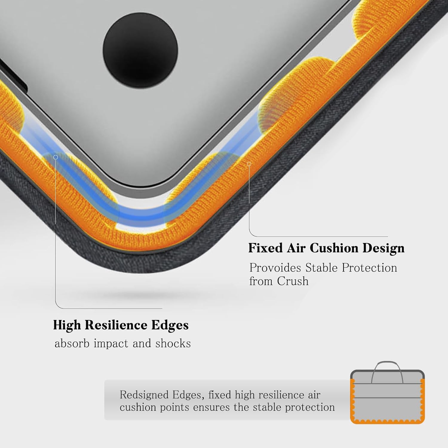 Thumbnail 3 de bagasin 15.6–17.3 inch laptop shoulder bag (air-cushion edges, water-repellent toploader)