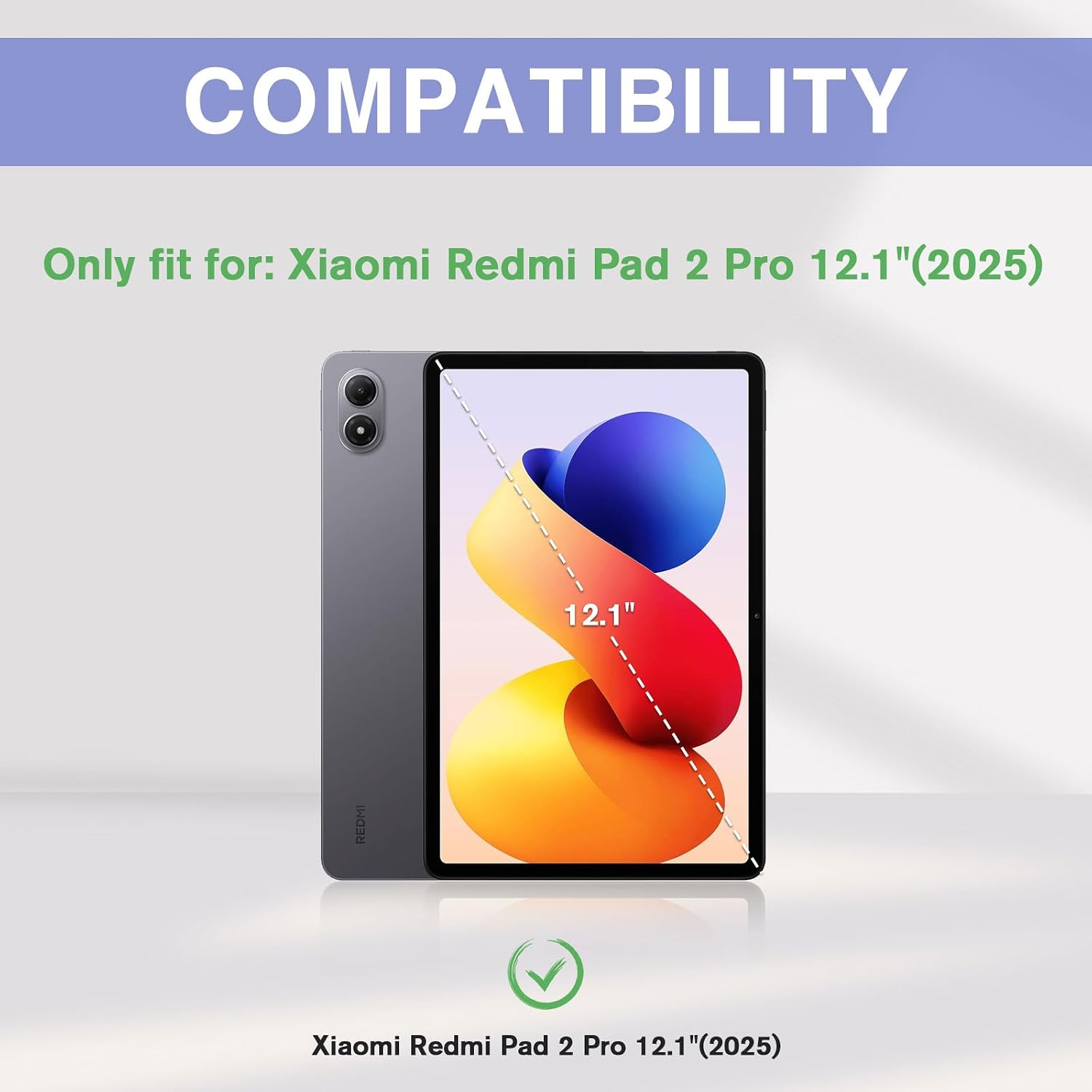 Detalle de ProCase Hülle für Xiaomi REDMI Pad 2 Pro 12,1" (2025) – dünnes Case mit Dreifachschutz, magnetischer Verschluss und Frosted-Rückseite
