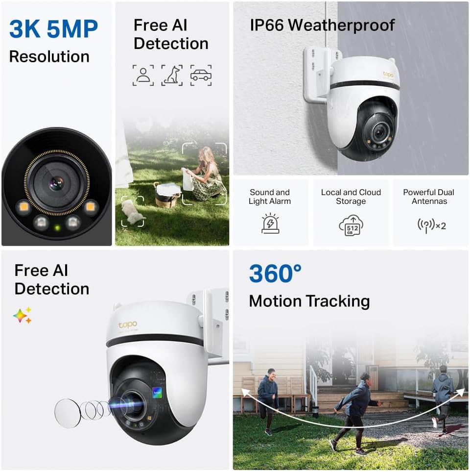 Detalle 2 de Tapo VistaCam 360° 3K 5MP Outdoor Camera