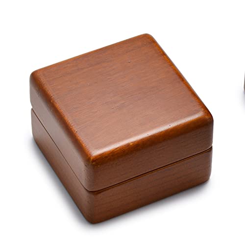 Thumbnail 5 de Caja de alianzas Oirlv de madera de nogal vintage para San Valentín (blanco crema)