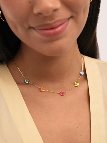 Detalle de SINGULARU Collar Mujer Conchas Enamel bañado en oro 18kt
