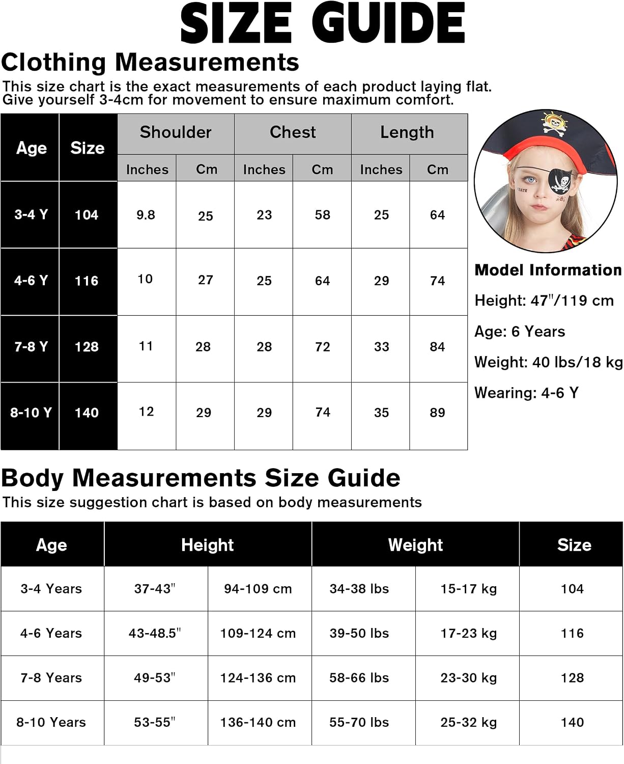 Thumbnail 6 de IKALI Girls Pirate Dress Up Set 3-10Y