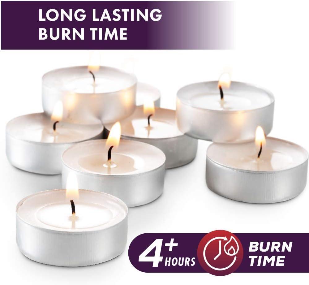 Thumbnail 3 de MontoPack 8542002270 Unscented Tea Light Candles, 100-Pack, Paraffin Wax