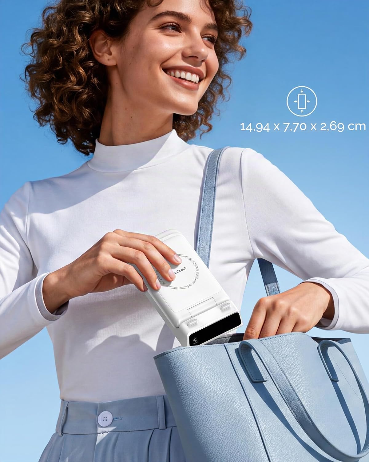 Detalle de Stazione di Ricarica Wireless 3-in-1 SwanScout 703S per Samsung S26 Ultra – Ricarica Galaxy Watch e Buds
