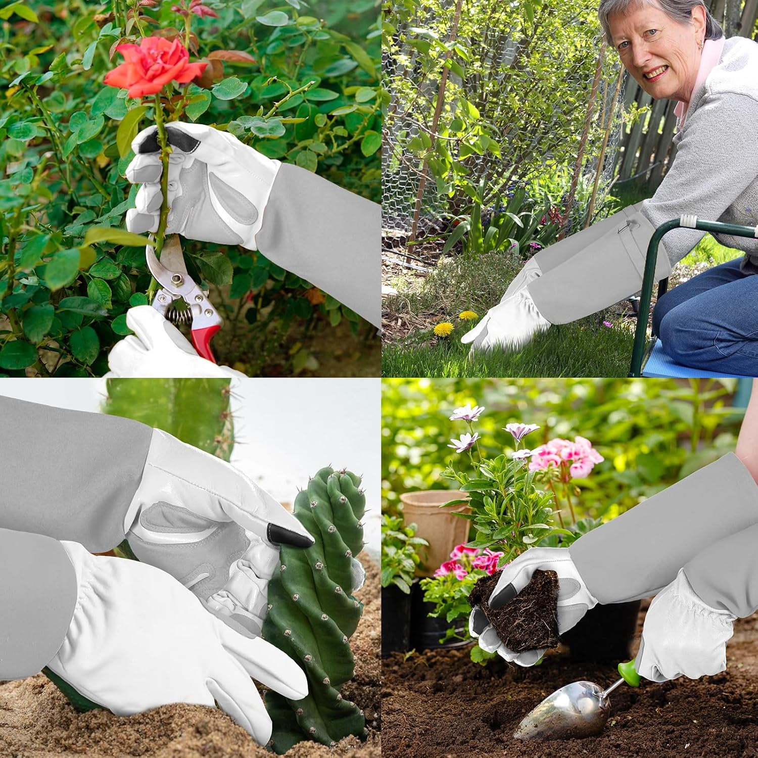 Thumbnail 5 de SLARMOR Gartenhandschuhe aus Leder – Dornensicher mit Unterarmschutz, langes Modell für Damen und Herren