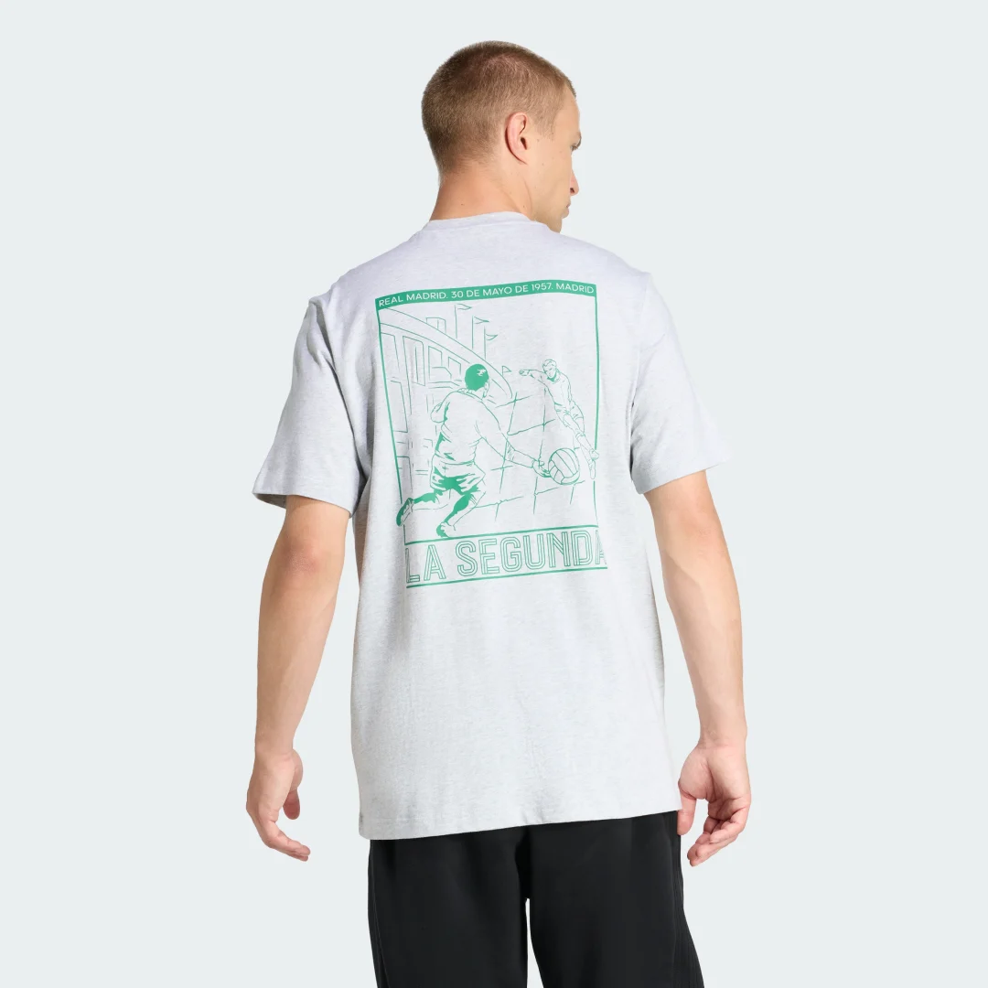 Detalle 2 de Camiseta de algodón grueso Real Madrid Heritage – Adidas
