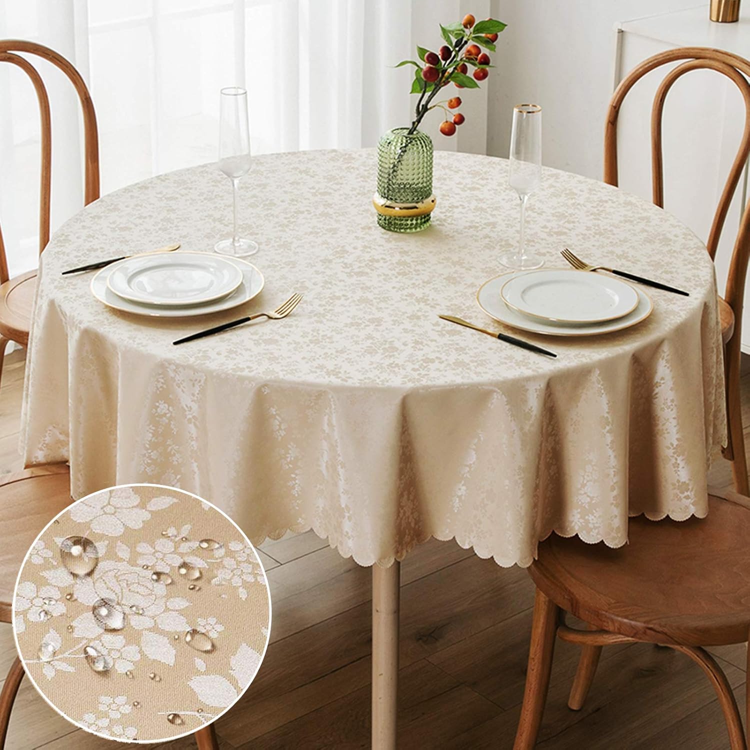 Detalle de Smiry Round Table Cloth 70" Round ๐ฝ