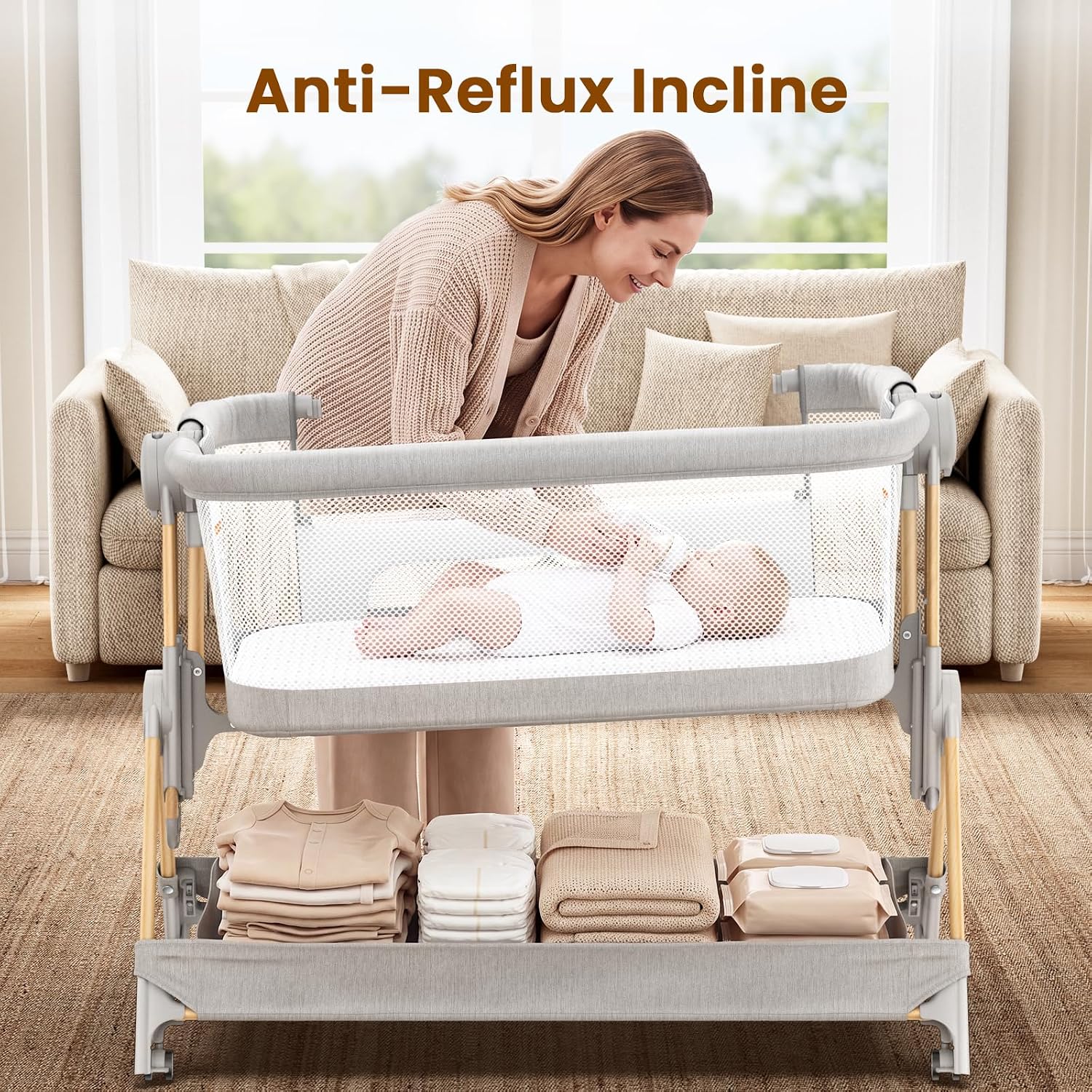 Detalle 2 de ANGELBLISS Baby Bassinet 19 lbs