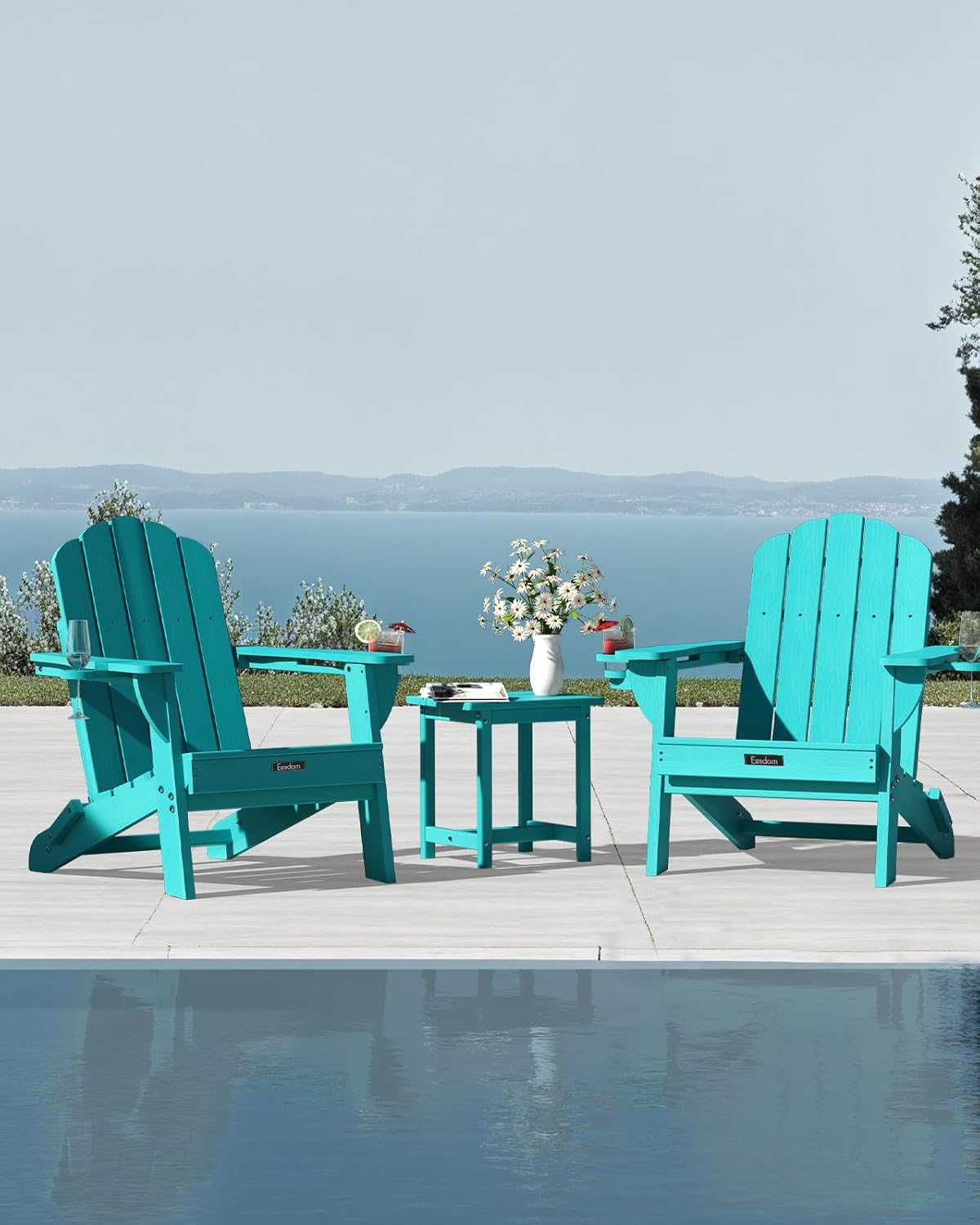 Detalle 2 de Folding Adirondack Chairs, HDPE