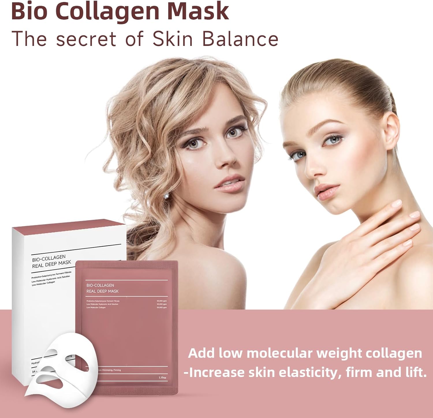 Thumbnail 2 de Masque Collagène Visage en hydrogel bio (5 pièces) – Masques coréens hydratants & anti-âge