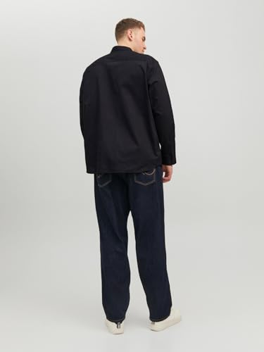 Detalle de JACK & JONES Jprblacardiff Shirt L/S Noos – Camicia Uomo Slim Fit nera, M