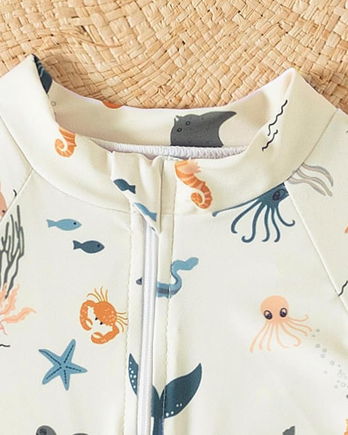 Thumbnail 4 de WYTbaby UV-Badeanzug für Babys (Einteiler) mit Sonnenhut – Kurzarm, mit Reißverschluss am Hals