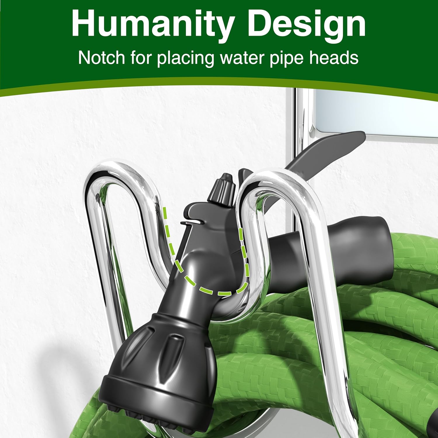 Thumbnail 3 de Stainless Steel Garden Hose Reel - Wall Mounted SS304 Hose Holder