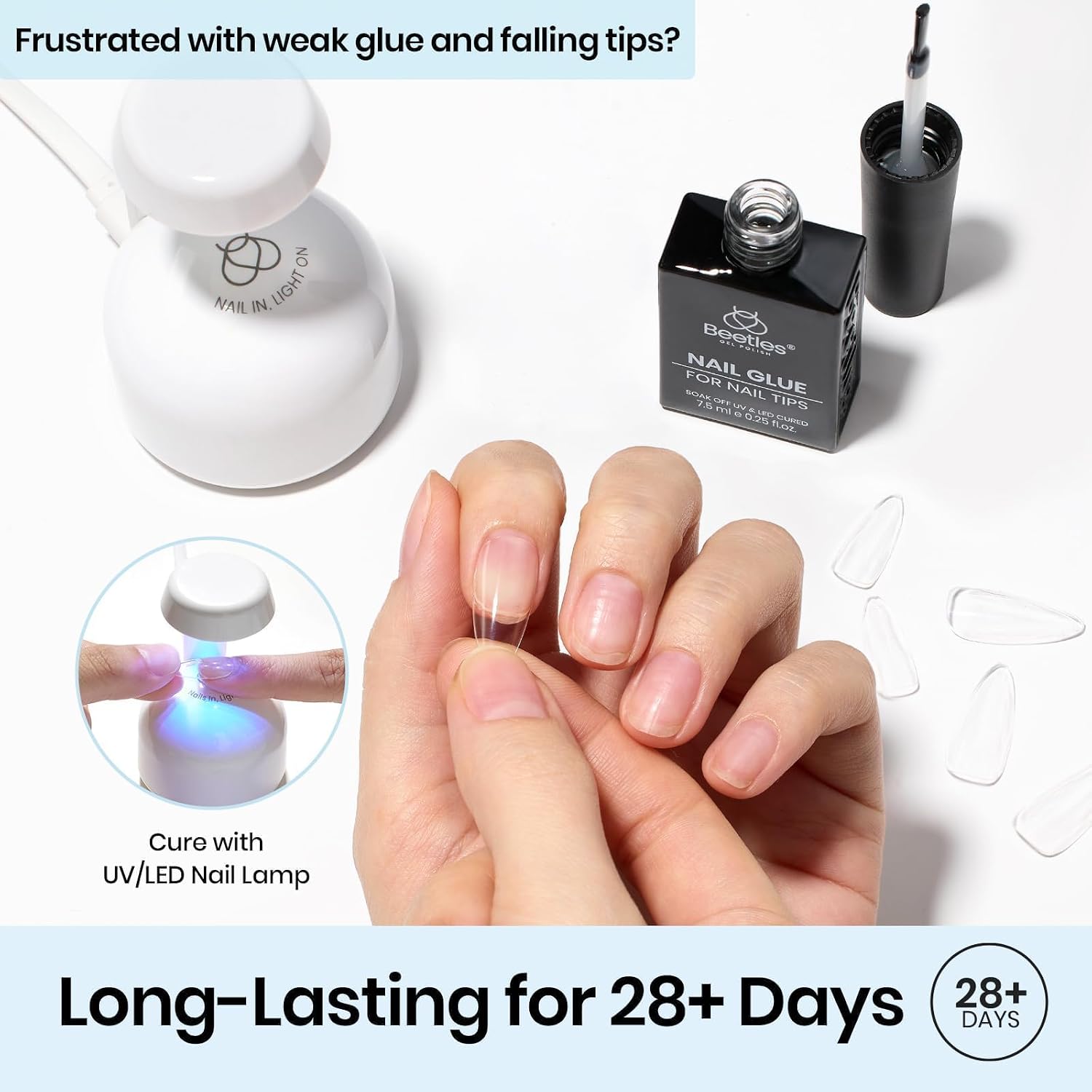 Detalle de beetles Gel Polish 7.5ML Nail Glue Gel ๐